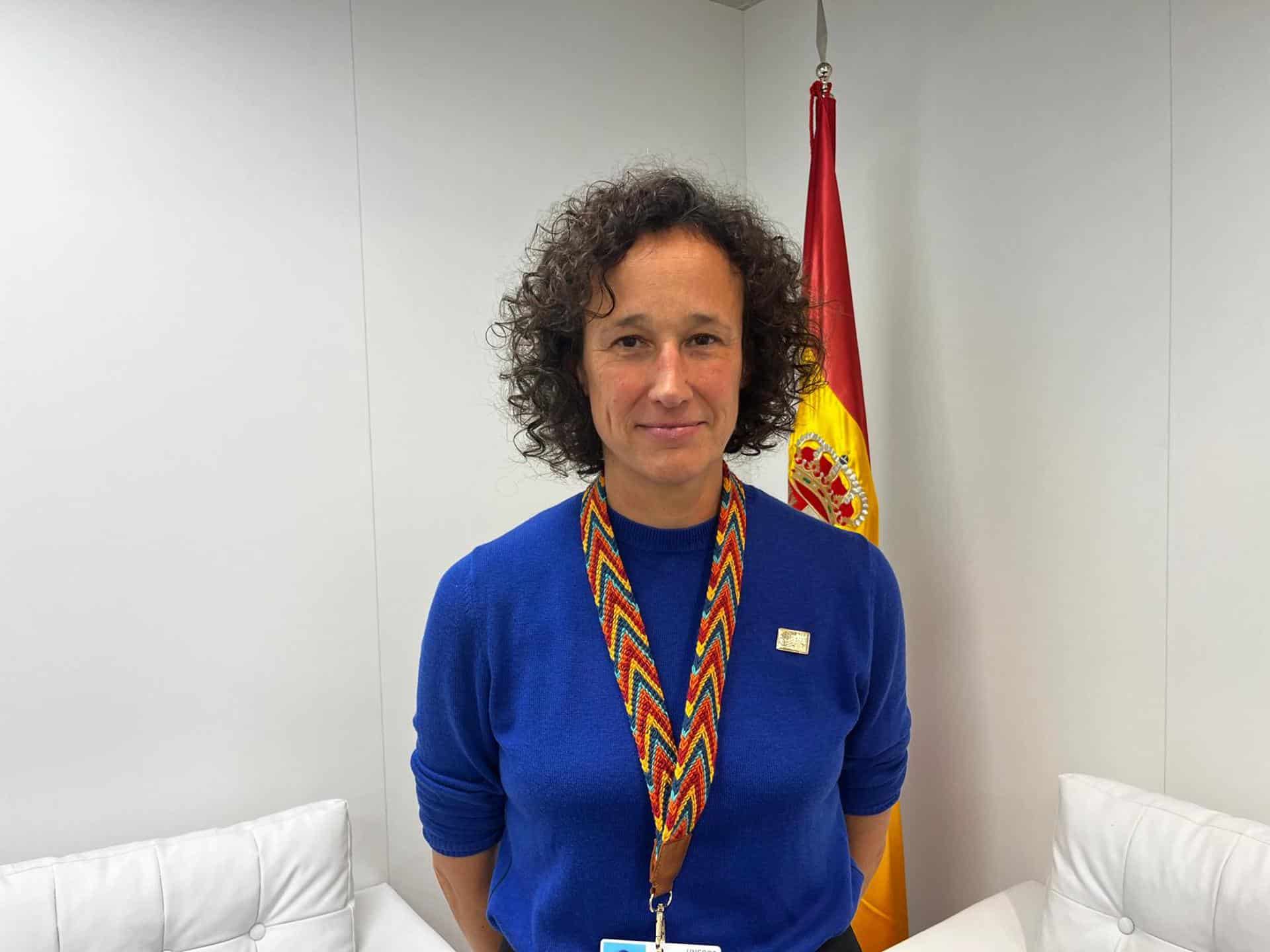 La directora de la Oficina Española de Cambio Climático (OECC), Valvanera Ulargui. en la COP29 en Bakù. EFE/Elena Sánchez Laso