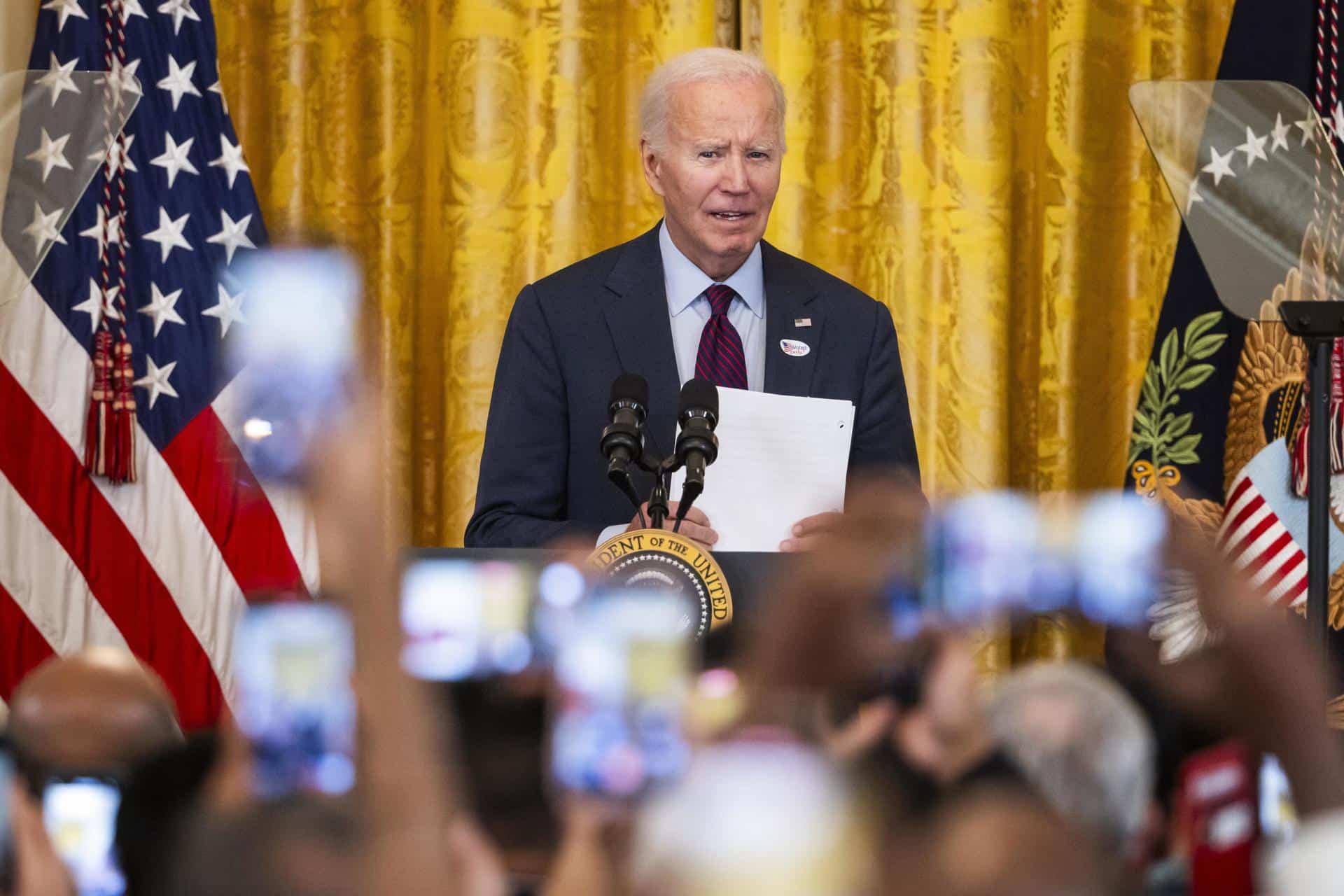 Fotografía de archivo en donde se ve al presidente de Estados Unidos, Joe Biden. EFE/JIM LO SCALZO