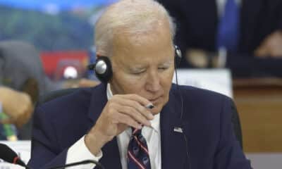 El presidente de Estados Unidos, Joe Biden, participa durante la apertura del segundo día de la Cumbre de jefes de Estado del G20 este martes en Río de Janeiro (Brasil). EFE/ Antonio Lacerda