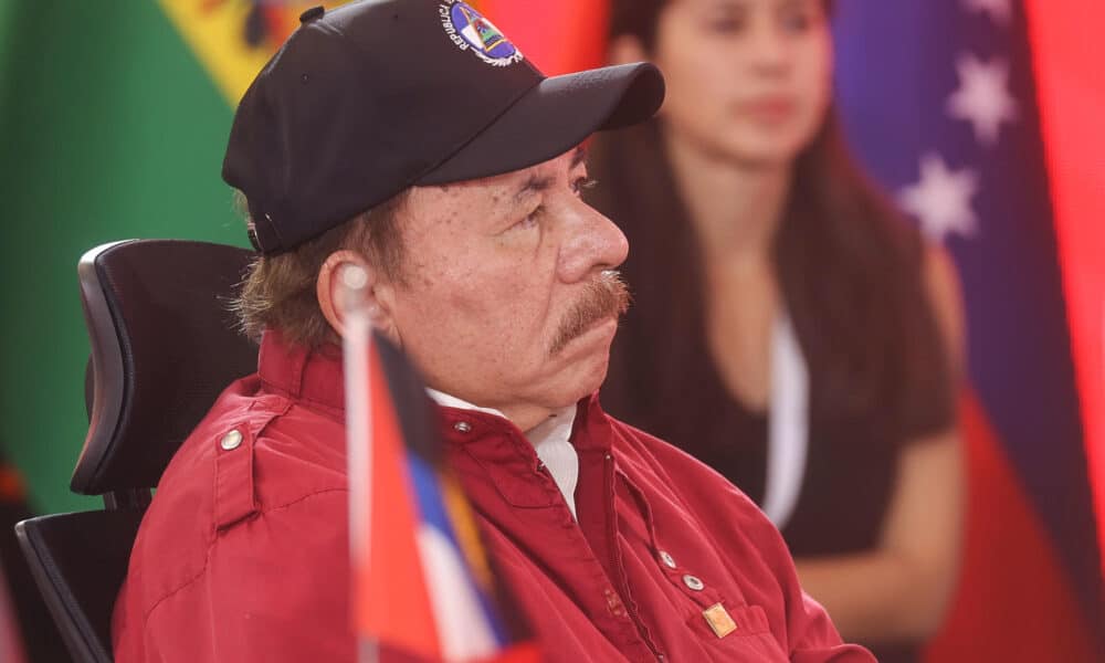 Fotografía de archivo del presidente de Nicaragua, Daniel Ortega, durante la Cumbre ALBA en el Palacio de Miraflores, en Caracas (Venezuela). EFE/ Miguel Gutiérrez ARCHIVO