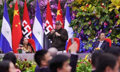 El presidente de Nicaragua, Daniel Ortega (c), habla durante la XVII Cumbre Empresarial China-LAC. Ortega quiere hacerle una nueva reforma a la Constitución del país. EFE/ Presidencia De Nicaragua