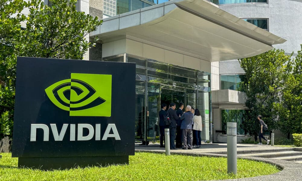 Fotografía de archivo del 28 de junio de 2024 del edificio de la compañía estadounidense Nvidia, en Taipéi (Taiwán). Si hay una empresa a la que la Inteligencia Artificial (IA) le ha venido de perlas es a la fabricante de semiconductores Nvidia, que esta semana se volvió a situar por delante de Apple como la compañía más valiosa del mundo. EFE/ Javier Castro Bugarín ARCHIVO