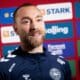 El internacional danés Christian Eriksen durante la rueda de prensa previa al partido de la Liga de las Naciones contra España. EFE/EPA/IDA MARIE ODGAARD DINAMARCA FUERA