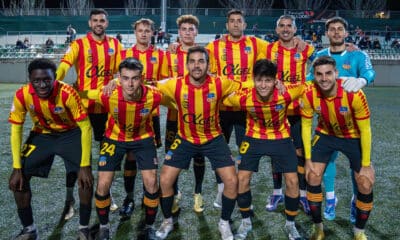 El equipo de fútbol del UE Sant Andreu. EFE/Álvaro Martin-UE Sant Andre