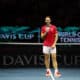 El tenista Rafa Nadal durante el homenaje que ha recibido a la finalización del último encuentro de Copa Davis que han disputado España y Paises Bajos correspondiente a los cuartos de final de la Copa Davis en el pabellón Martín Carpena de Málaga. EFE / Jorge Zapata.