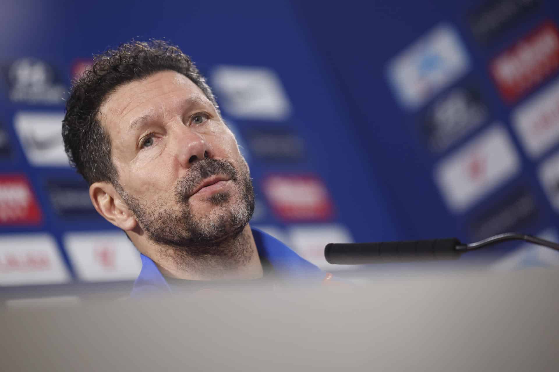 Simeone, durante la rueda de prensa de este viernes. EFE/ Mariscal