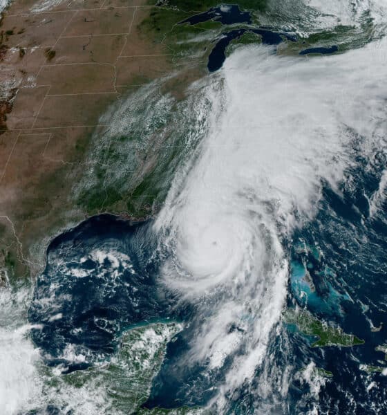 Fotografía satelital del 26 de septiembre de 2024, cedida por la Oficina Nacional de Administración Oceánica y Atmosférica (NOAA), que muestra al huracán Helene acercándose a Florida. EFE/NOAA /SOLO USO EDITORIAL /NO VENTAS /SOLO DISPONIBLE PARA ILUSTRAR LA NOTICIA QUE ACOMPAÑA /CRÉDITO OBLIGATORIO