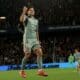 El jugador del Atlético de MAdrid Julian Alvarez celebra un gol durante el partido de la UEFA Champions League que ha  jugado Sprta de Praga y Atlético de Madrid en Praga, República Checa. EFE/EPA/MARTIN DIVISEK