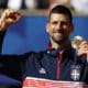 El tenista serbio Novak Djokovic, con el oro olímpico. EFE/Juanjo Martín/Archivo