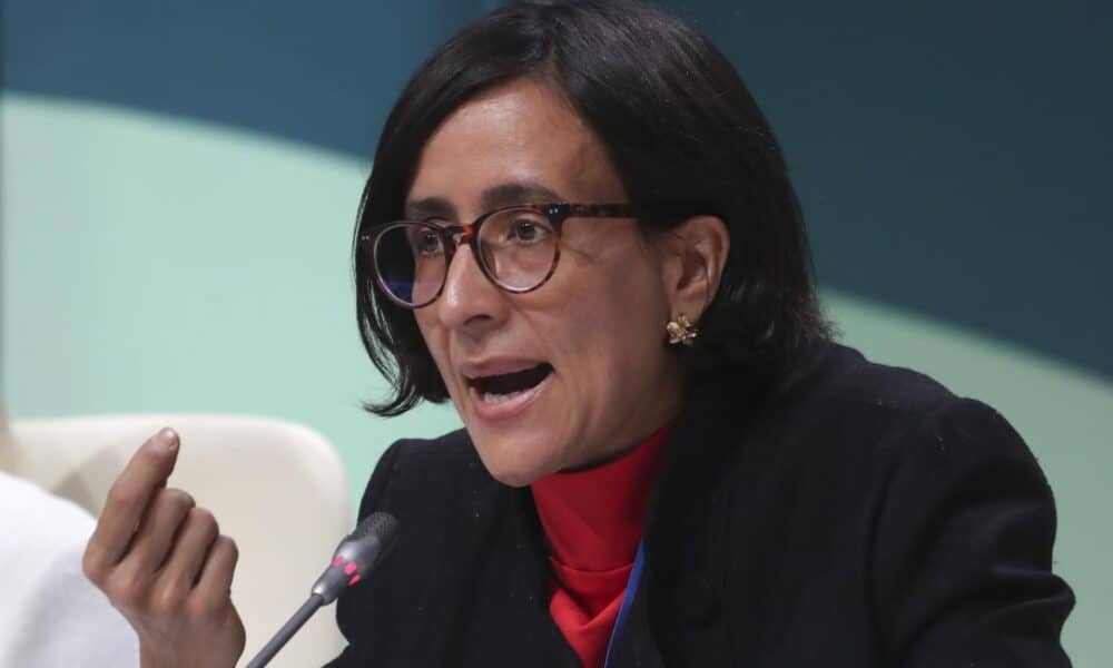 La ministra de Ambiente de Colombia, Susana Muhamad, asiste a una sesión de la Conferencia de las Naciones Unidas sobre el Cambio Climático COP29 en Bakú, Azerbaiyán, el 16 de noviembre de 2024. EFE/EPA/Igor Kovalenko