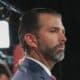 Fotografía de archivo de Donald Trump Jr., hijo del hoy presidente electo Donald Trump, luego de un debate vicepresidencial en la sala de prensa del CBS Broadcast Center en Nueva York, Nueva York, EE. UU., el 01 de octubre de 2024.EFE/EPA/Sarah Yenesel