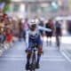 El ciclista combiano Nairo Quintana durante la contrarreloj individual de la última etapa de la 79 Vuelta a España que completó con Movistar, su último equipo. EFE/ Javier Lizón