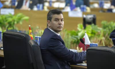 Fotografía del presidente de Paraguay Santiago Peña. EFE/ Sebastiao Moreira