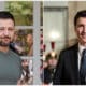 Combo de fotografías de archivo del presidente de Ucrania, Volodímir Zelenski (i) en el palacio de La Moncloa en Madrid, y el primer ministro de Canadá, Justin Trudeau en la XIX Cumbre de la Francofonía en París. EFE/ CHEMA MOYA/ CHRISTOPHE PETIT TESSON