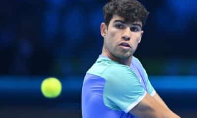 El tenista español Carlos Alcaraz durante las Nitto ATP Finals. EFE/EPA/ALESSANDRO DI MARCO