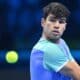 El tenista español Carlos Alcaraz durante las Nitto ATP Finals. EFE/EPA/ALESSANDRO DI MARCO