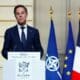 El Secretario General de la OTAN, Mark Rutte, ofrece declaraciones junto al presidente francés durante su reunión en el Palacio del Elíseo, en París, Francia, 12 de noviembre de 2024. Francia EFE/EPA/MANON CRUZ / POOL MAXPPP OUT