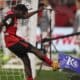 Frimpong, en un momento del partido. EFE/EPA/CHRISTOPHER NEUNDORF.