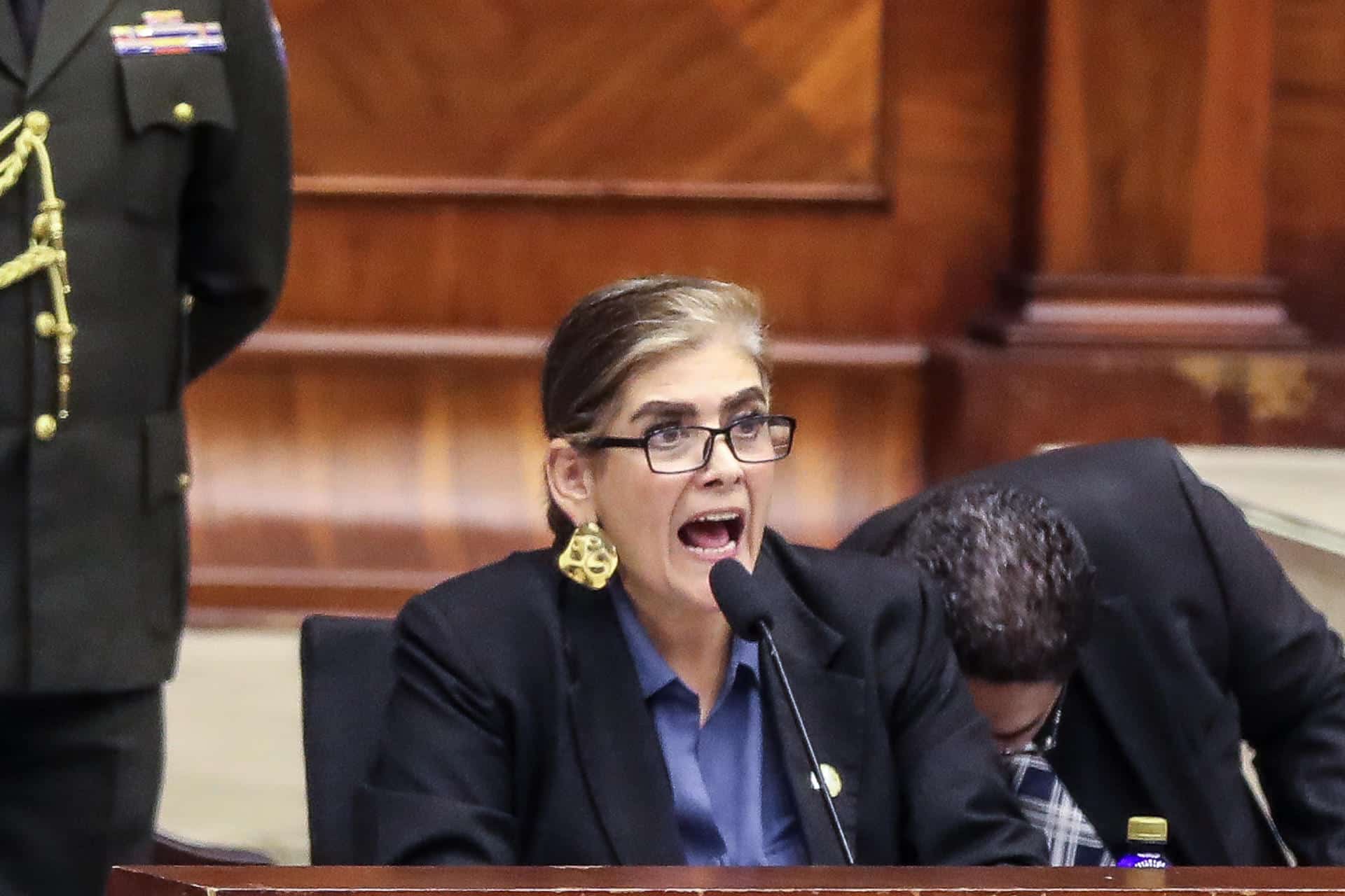 La ministra del Interior de Ecuador, Mónica Palencia, en una foto de archivo. EFE/José Jácome