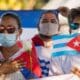 Fotografía de archivo de un grupo de cubanos durante una manifestación. EFE/ Orlando Barría