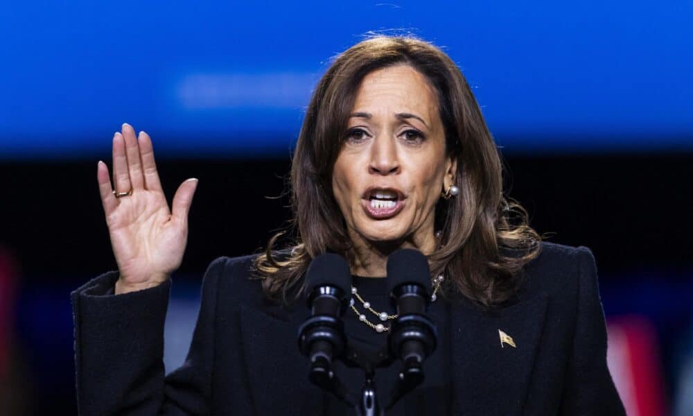 La vicepresidente de Estados Unidos y candidata demócrata Kamala Harris. EFE/EPA/JIM LO SCALZO