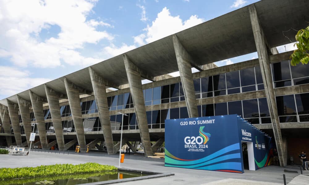 Fotografía del Museo de Arte Moderno (MAM) en Río de Janeiro (Brasil), donde los líderes del G20 discutirán el lunes y el martes en la Cumbre de Río de Janeiro la adopción de un impuesto global a los superricos al que se resisten países como EE.UU.. EFE/ Antonio Lacerda.