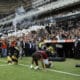 Gabriel Barbosa de Flamengo entra a la cancha durante la final de la Copa de Brasil en el estadio Arena MRV, en Belo Horizonte (Brasil). EFE/Antonio Lacerda