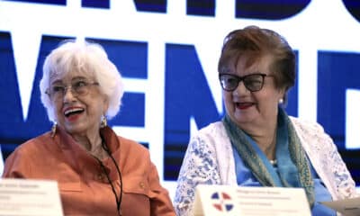 La vicepresidenta de Honduras, Doris Gutiérrez (d) junto a la directora general de la Dirección General de Ética e Integridad Gubernamental, Milagros Ortiz Bosch, participan de la inauguración del XXVII Encuentro de la Red de Transparencia y Acceso a la Información (RTA), este martes, en la ciudad de Tegucigalpa (Honduras). EFE/ Gustavo Amador