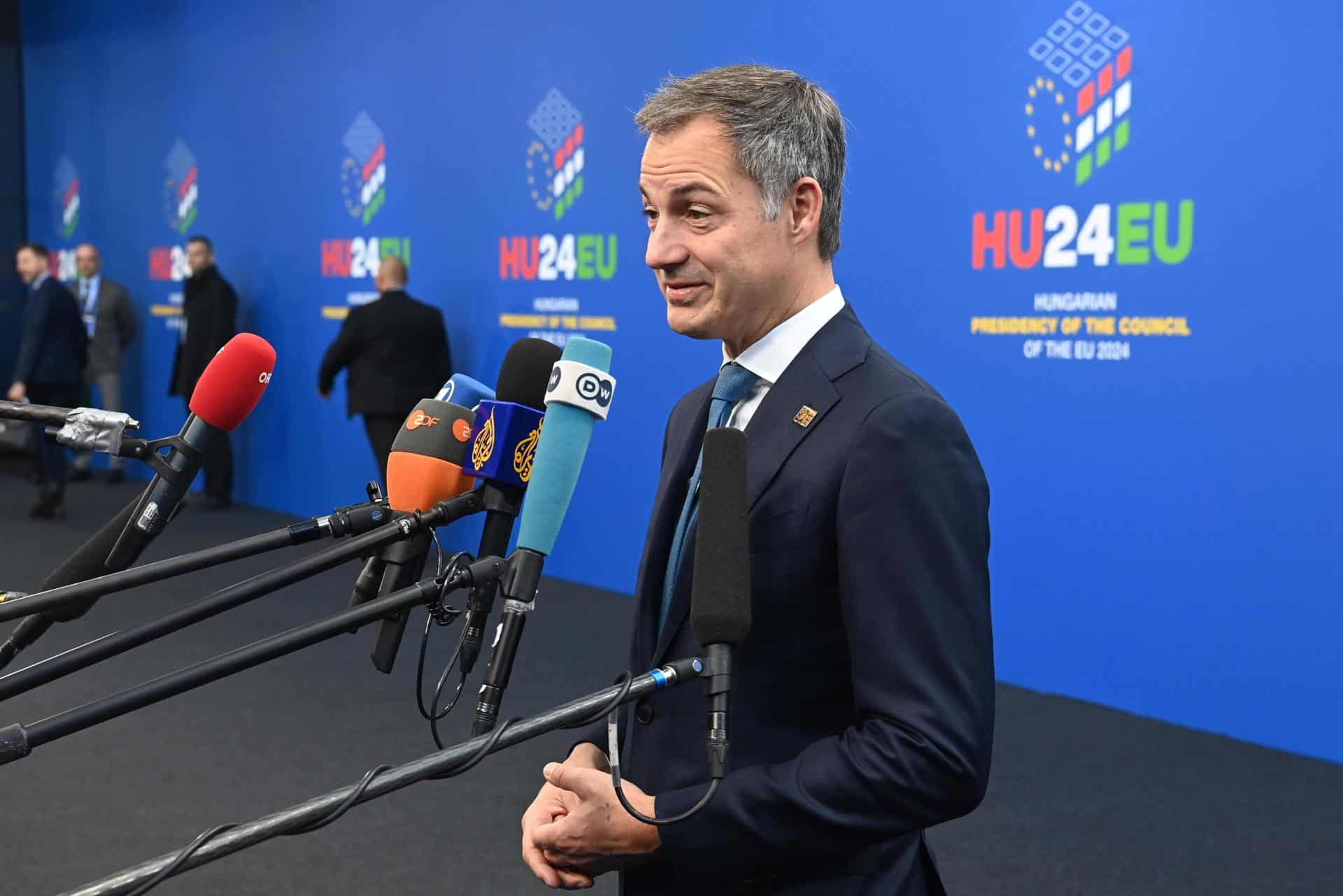 El primer ministro de Bélgica, Alexander De Croo, este viernes en la cumbre de la UE celebrada en Budapest EFE/EPA/ZOLTAN MATHE HUNGARY OUT