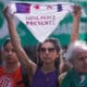 Varias mujeres marchan este 25 de noviembre de 2024, cuando se celebra el Día Internacional de la Eliminación de la Violencia contra la Mujer, en Buenos Aires (Argentina). EFE/ Juan Ignacio Roncoroni