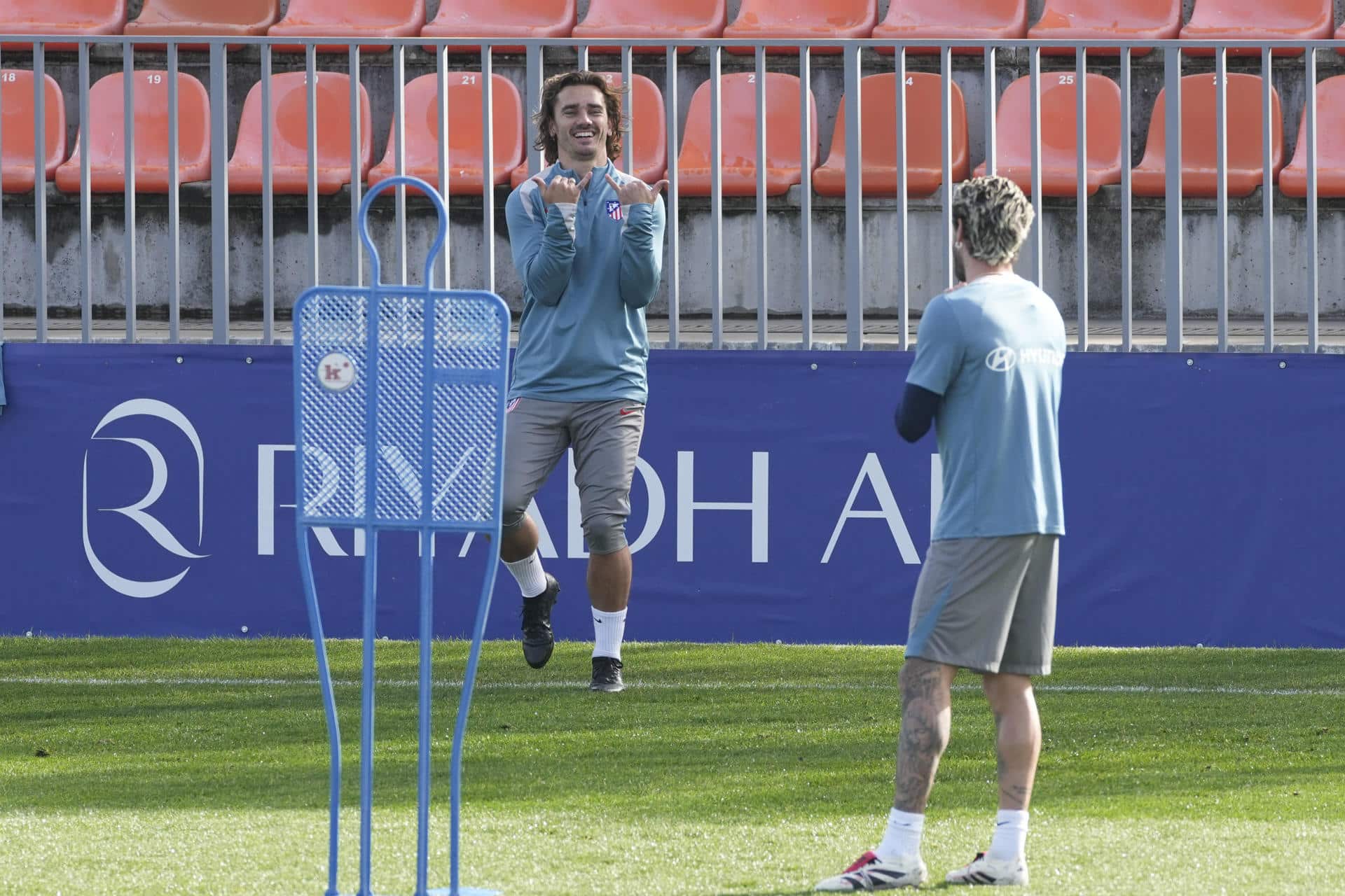 Griezmann, durante el entrenamiento. EFE/ Borja Sanchez-Trillo