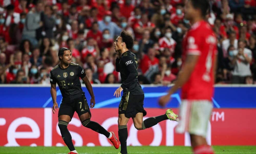 Leroy Sané celebra un gol ante el Benfica en 2021. EFE/EPA/MARIO CRUZ