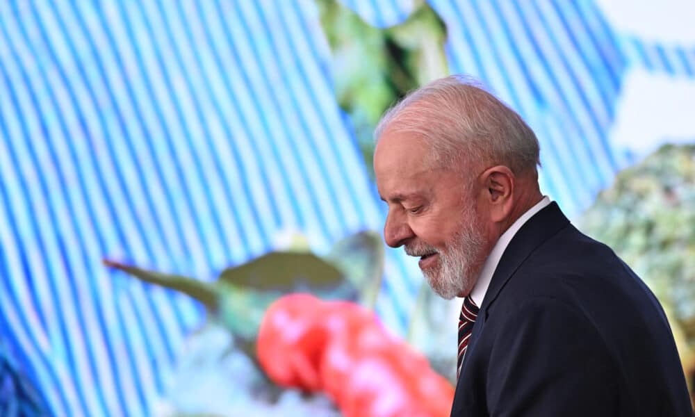 Fotografía de archivo del presidente de Brasil, Luiz Inácio Lula da Silva, en la ceremonia del Día Mundial de la Alimentación, e en el Palácio del Planalto, en Brasilia (Brasil). EFE/ Andre Borges