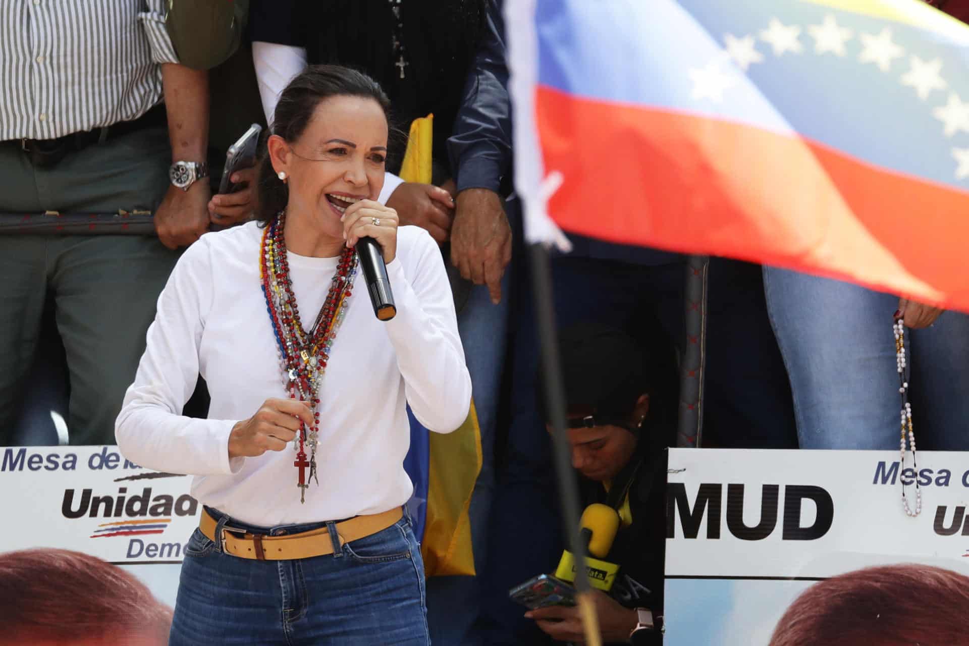 Foto de archivo de la líder opositora de Venezuela María Corina Machado. EFE/ Ronald Peña R.