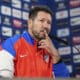 Simeone, en la rueda de prensa de este viernes. EFE/ Borja Sanchez-Trillo