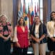 La directora regional de ONU Mujeres, Maria Noel Vaeza (i), la directora de Inmujeres, Monica Bottero (2i), la ministra de la Mujer de Paraguay, Cynthia Figueredo (2d) y la asesora de la ministra de Estado de las Mujeres, Isis Taboas, posan durante el marco de la XXIV Reunión de Ministras y Altas Autoridades del Mercosur este viernes, en Montevideo (Uruguay). EFE/ Sofía Torres