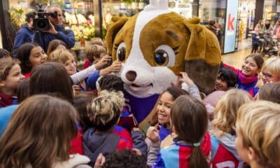 Una perrita de raza San Bernardo, llamada Maddli, será la mascota oficial de la próxima Eurocopa femenina, que se disputará del 2 al 27 de julio de 2025 en Suiza. EFE/EPA/SALVATORE DI NOLFI