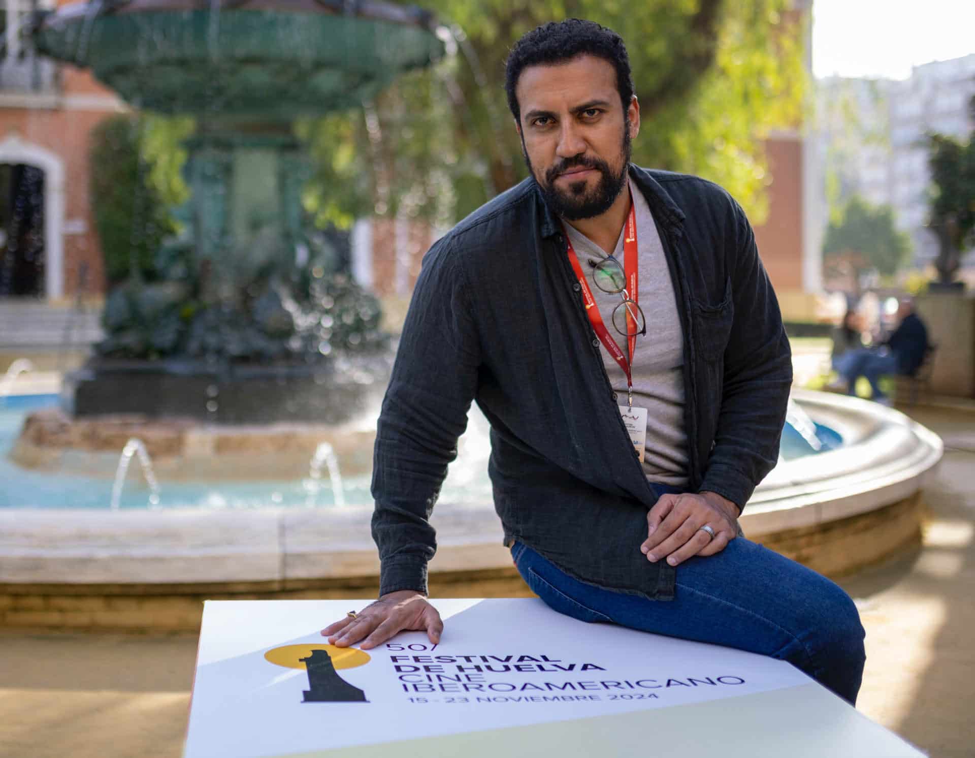 El actor brasileño Ricardo Teodoro, este lunes en la presentación de la película 'Baby', de Marcelo Caetano, en el Festival de Cine Iberoamericano de Huelva (España). EFE/ Julián Pérez