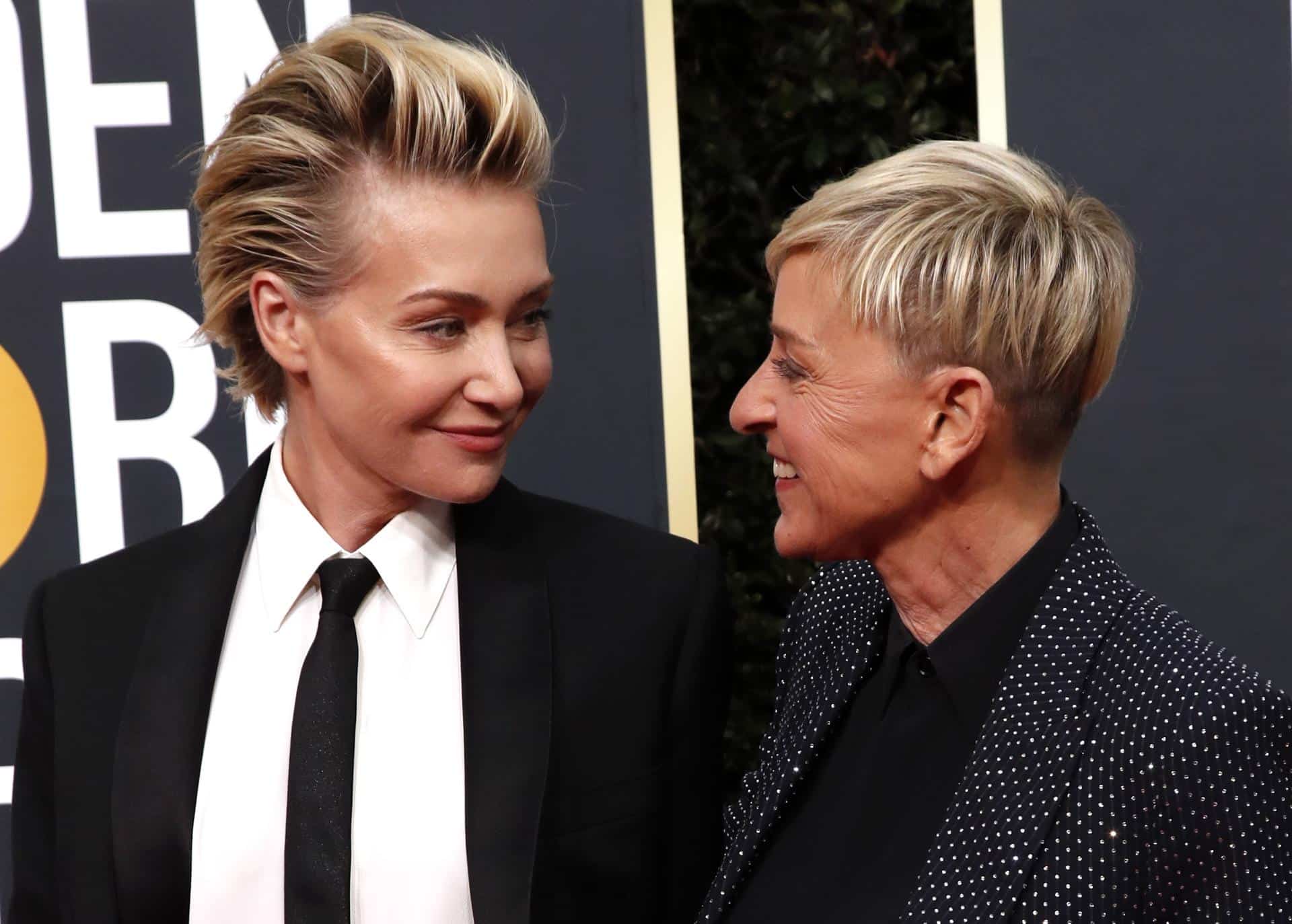 Fotografía de archivo de la actriz y cómica Ellen Degeneres y su esposa, Portia de Rossi. EFE/Nina Prommer