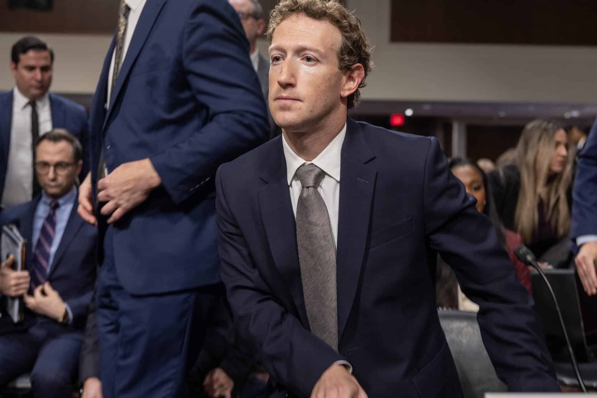 Fotografía Mark Zuckerberg, propietario de Meta. EFE/Tasos Katopodis