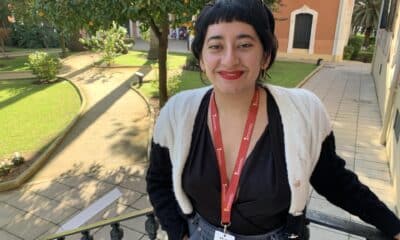 La cineasta chilena Natalia Mejías, durante una entrevista con EFE en el Festival de Cine Iberoamericano de la ciudad española de Huelva. EFE/Fermín Cabanillas