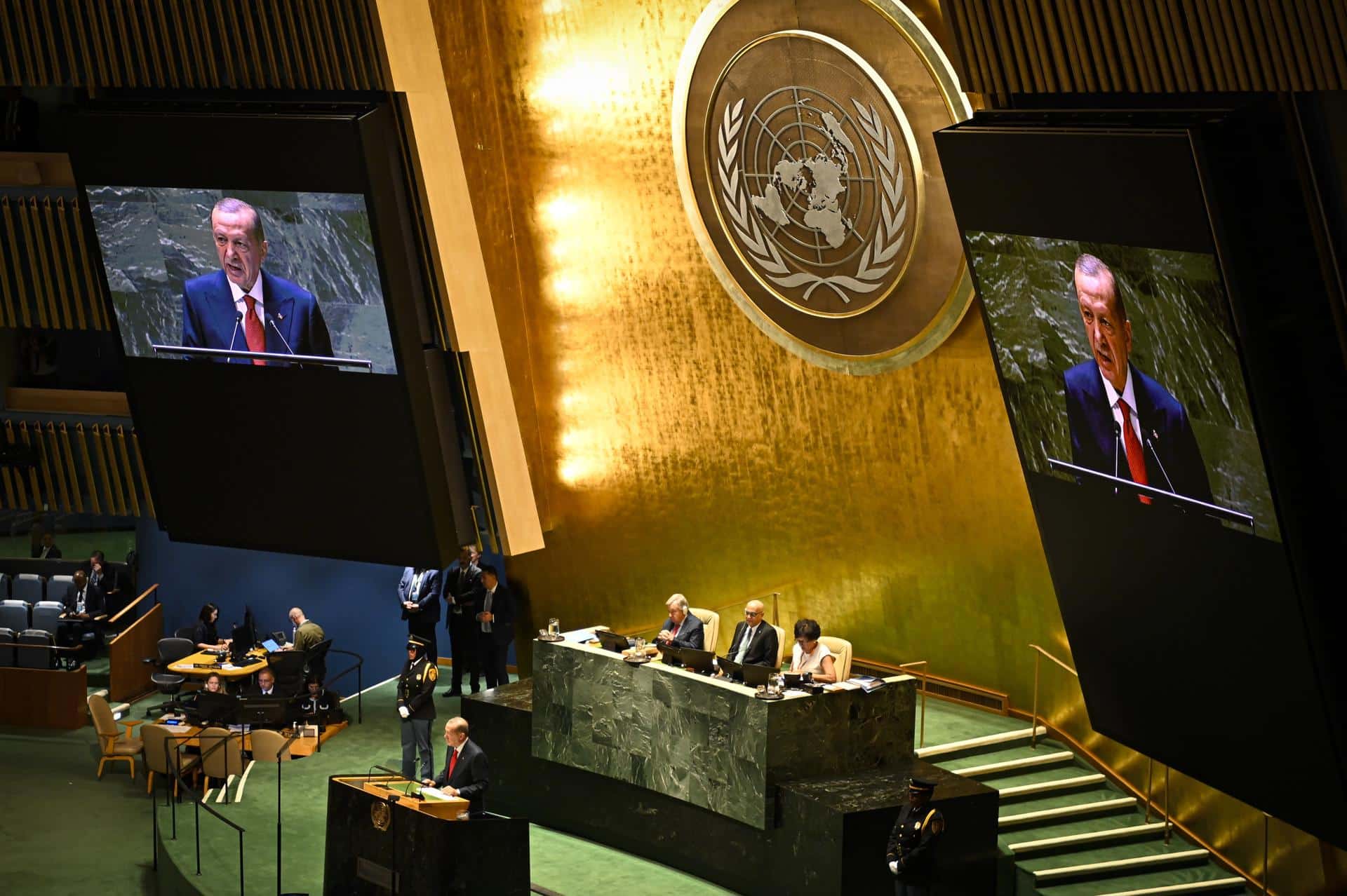 Fotografía de archivo del presidente de Turquía, Recep Tayyip Erdogan, en la Asamblea General de las Naciones Unidas. EFE/MIGUEL RODRIGUEZ