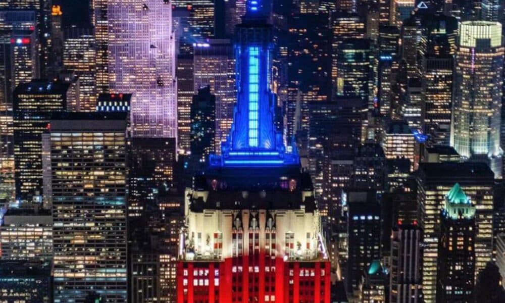 Fotografía tomada de la cuenta oficial de X del Empire State Building (@EmpireStateBldg) este martes, en Nueva York (Estados Unidos). . EFE/ Empire State Building