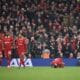 El delantero del Liverpool Mohamed Salah celebra el 2-0 durante el partido de la Premier League que han jugado Liverpool FC y Aston Villa FC, en Liverpool, Reino Unido. EFE/EPA/ADAM VAUGHAN