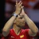 El tenista español Rafa Nadal saluda al público tras su derrota ante el neerlandés Botic Van de Zandschulp durante el primer partido de los cuartos de final entre los equipos de España y Países Bajos, este martes en el Palacio de los Deportes José María Martín Carpena de Málaga (Andalucía). EFE/ Jorge Zapata