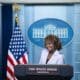 La secretaria de prensa de la Casa Blanca, Karine Jean-Pierre, habla con los medios durante una conferencia de prensa en Washington, D.C., EE. UU., el 07 de noviembre de 2024. EFE/EPA/Graeme Sloan