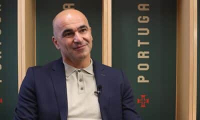 El seleccionador de Portugal, el español Roberto Martínez, durante la entrevista con EFE en la Ciudad del Fútbol, Oeiras. EFE/Carlota Ciudad.