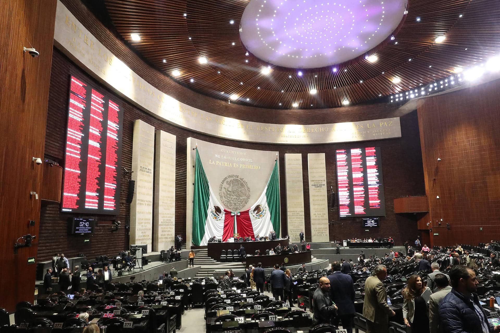 Fotografía cedida por la Cámara de Diputados de una sesión ordinaria este martes, en Ciudad de México (México). EFE/ Cámara de Diputados /SOLO USO EDITORIAL/SOLO DISPONIBLE PARA ILUSTRAR LA NOTICIA QUE ACOMPAÑA (CRÉDITO OBLIGATORIO)