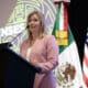 La directora de la Oficina de Asuntos Antinarcóticos y Aplicación de la Ley de la Embajada de Estados Unidos en México, Katie Stana, habla en el foro 'Intercambio de químicos forenses y fiscales en drogas sintética' este miércoles, en Ciudad de México (México). EFE/ José Méndez