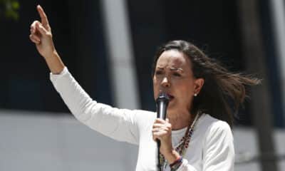 Fotografía de archivo de la líder opositora venezolana María Corina Machado. EFE/ Ronald Peña